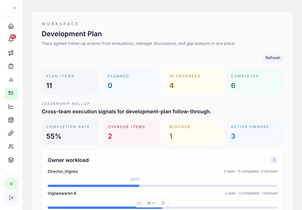 Development Plan Tracker