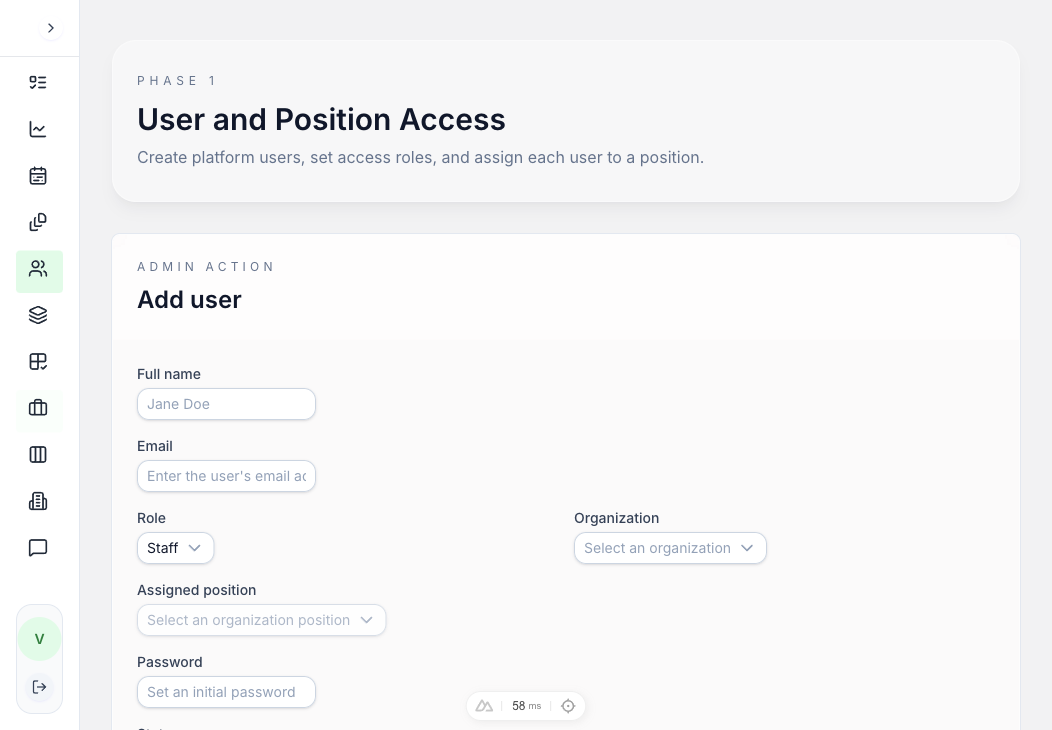 User & Position Access
